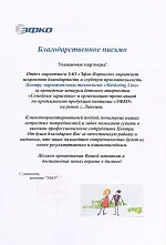 "Эфко - Воронеж" - Благодарственное письмо
